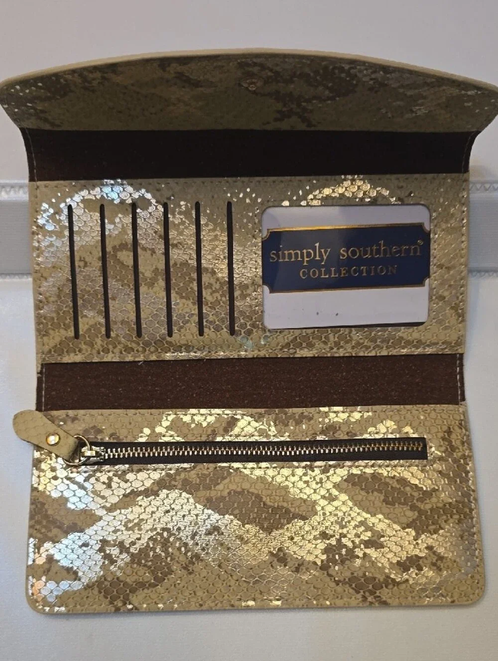 Simply Southern Gold Sequin Envelope Clutch